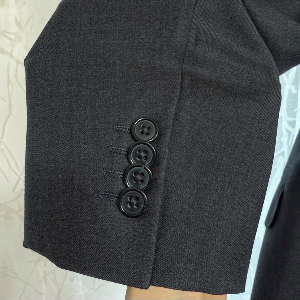 ERMENEGILDO ZEGNA GRAY WOOL BUTTON UP BLAZER JACKET PANTS SUIT SET - Picture 5 of 16